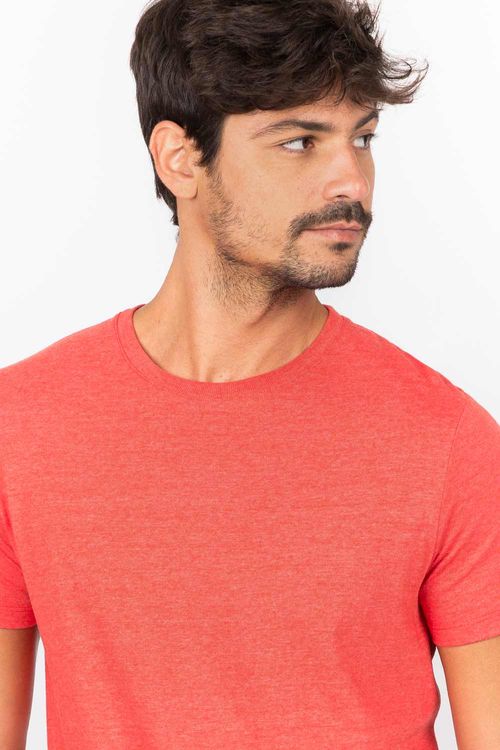 T-Shirt Básica Premium Sem Costura Lateral Vermelha