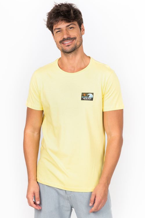 T-Shirt Estampada Amarelo