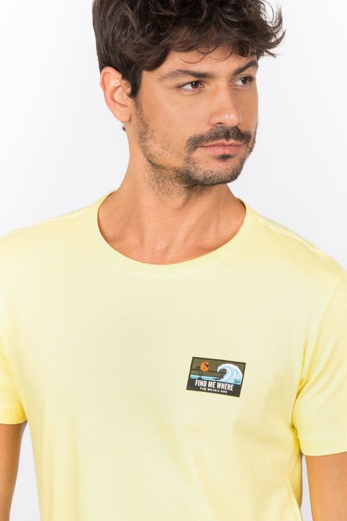 T-Shirt Estampada Amarelo