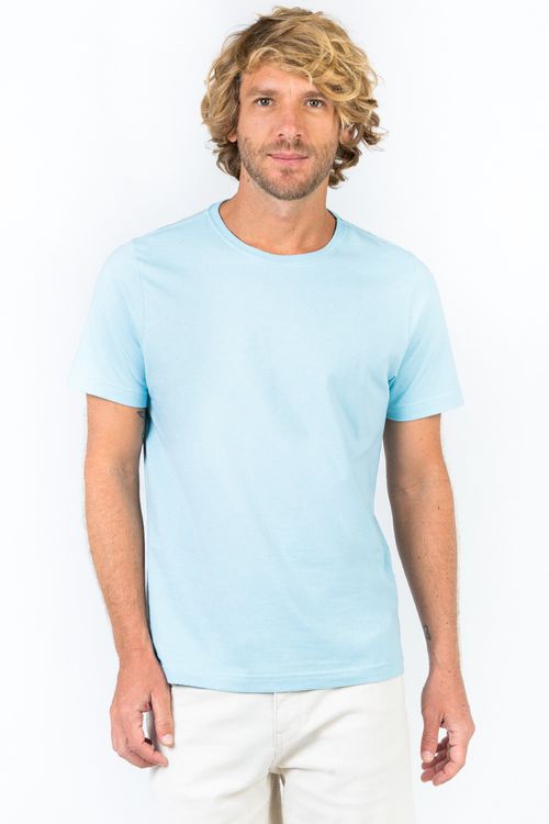 T-Shirt Básica Color Fit Azul Turquesa