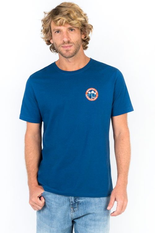 T-Shirt Estampada Azul Marinho