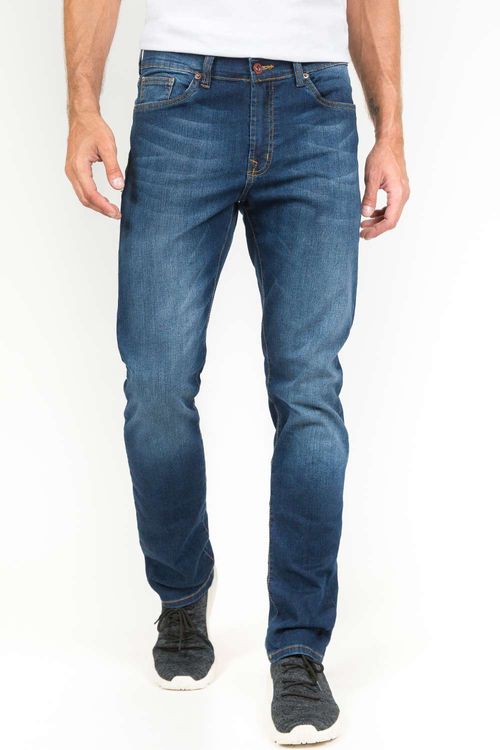 Calça Jeans Slim Escura Stone