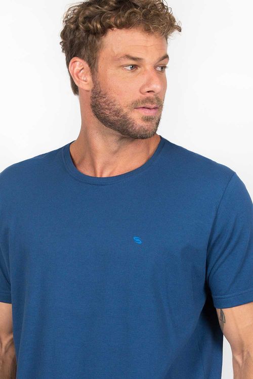 T-Shirt Básica Comfort Fit Azul Marinho