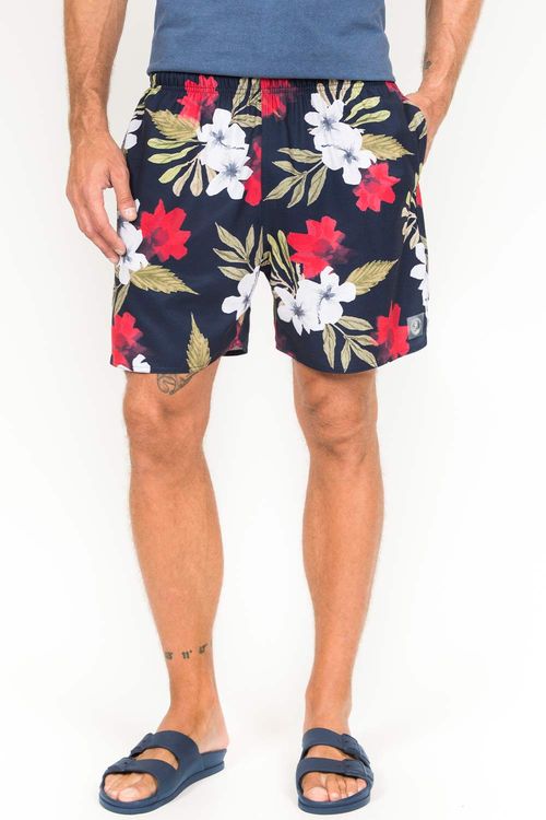 Short Estampado Flowers Preto