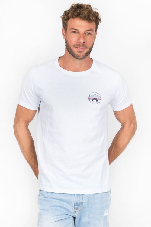 T-Shirt Estampada Beach Branca