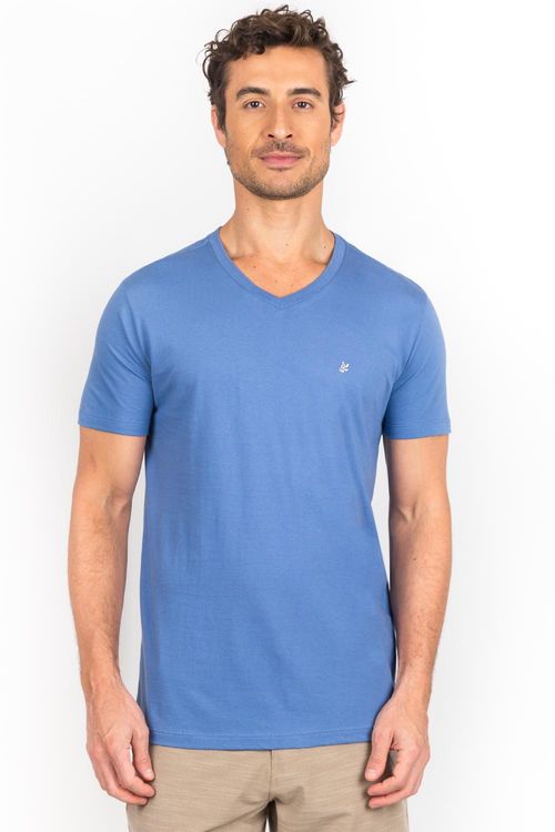 T-Shirt Básica Premium Pima Touch Azul Jeans
