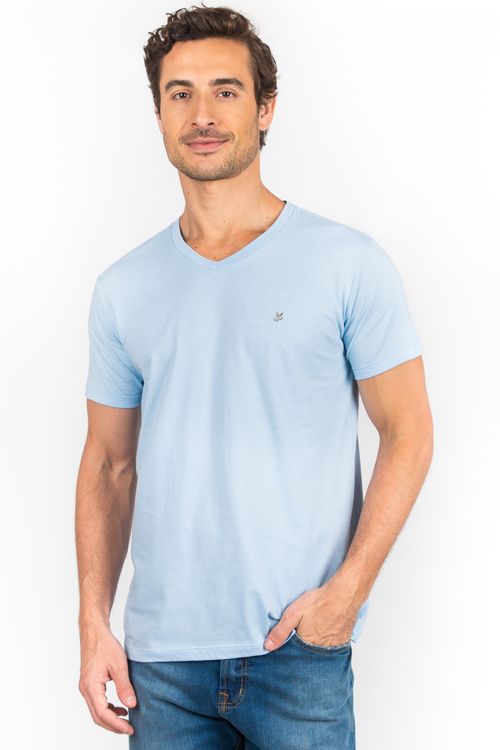 T-Shirt Básica Premium Pima Touch Azul Clara
