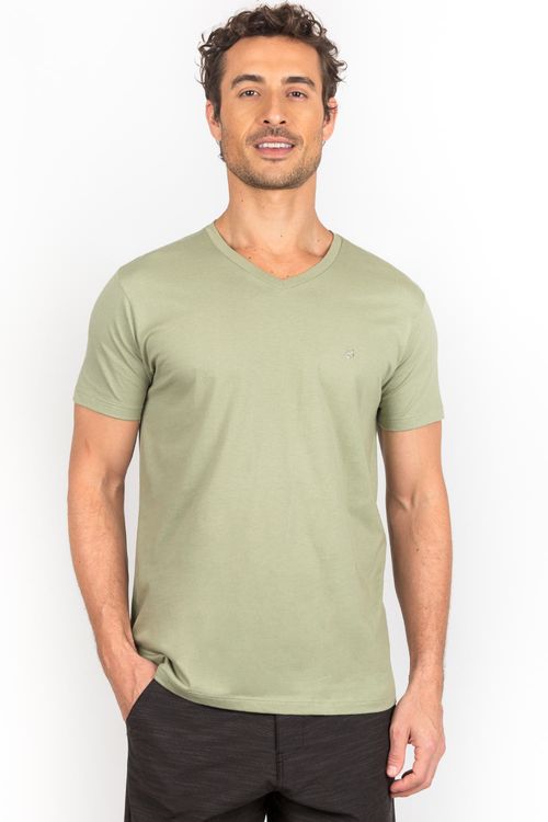 T-Shirt Básica Premium Pima Touch Verde Militar