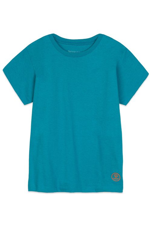 T-Shirt Infantil Básica Azul Turquesa