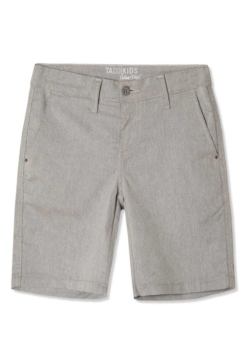 Bermuda Infantil Chino Flex Cinza