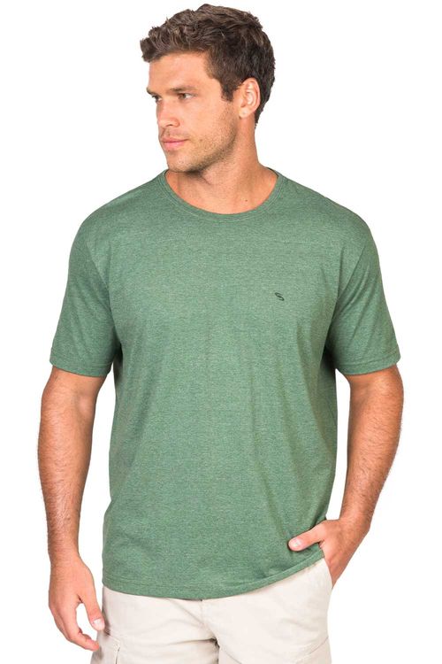 T-Shirt Básica Comfort Fit Verde Escuro