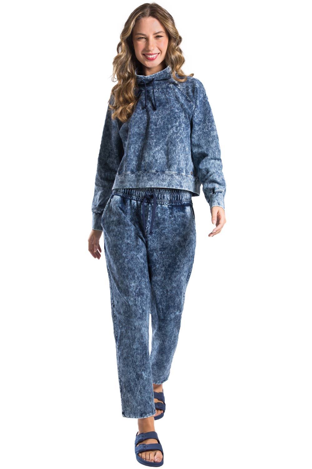 Moletom Jeans Feminino Calça Moletom Jeans Feminina