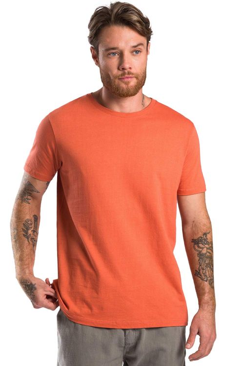 T-Shirt Básica Premium Sem Costura Laranja