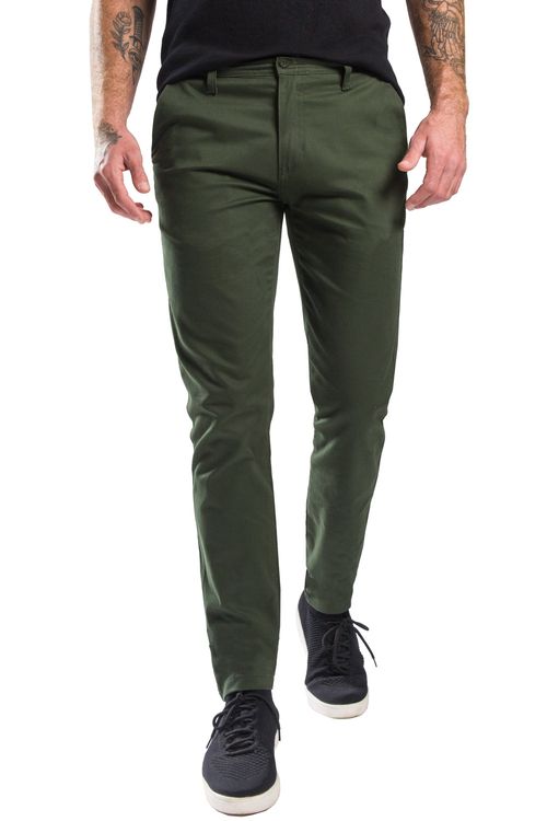 Calça Chino Flex Verde Musgo