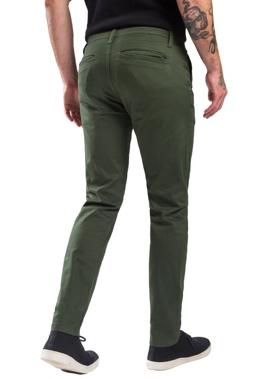 Calça Chino Flex Verde Musgo