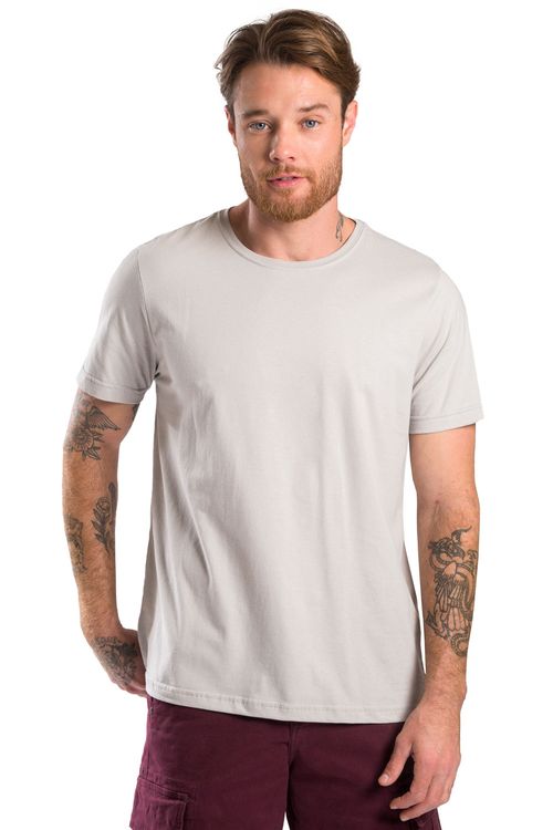 T-Shirt Básica Fit Cinza