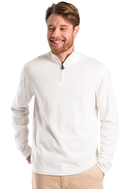 Suéter Gola Meio Zíper Tech Off White