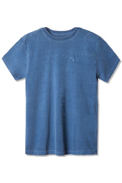 T-Shirt Infantil Básica Azul Jeans