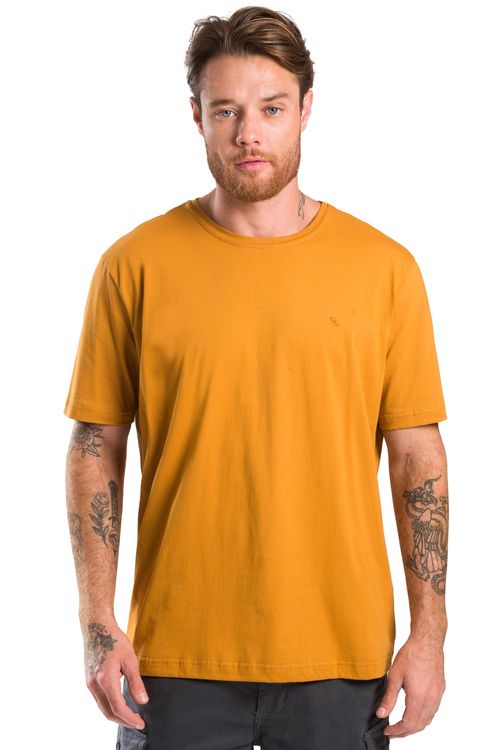 T-Shirt Básica Comfort Fit Mostarda