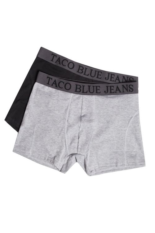 Kit De Cueca Boxer Preto/Cinza