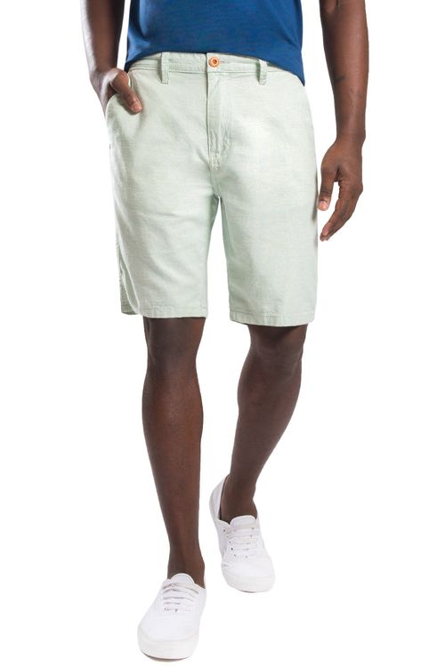 Bermuda Chino Fio Tinto Verde Clara