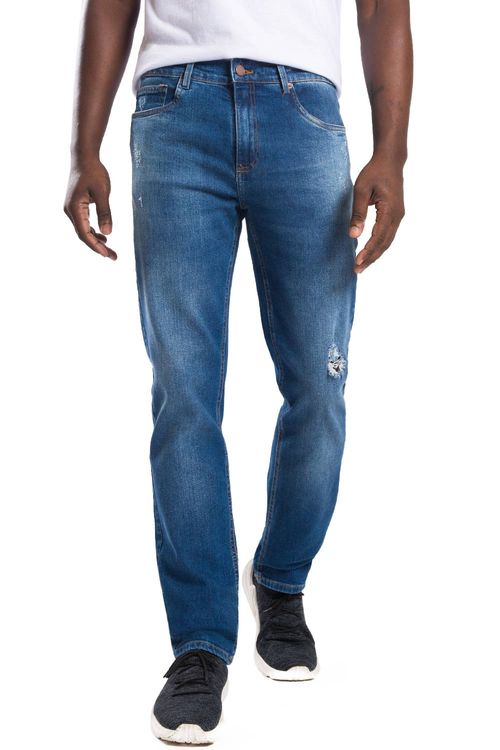 Calça Jeans Slim Premium Flex Destroyer