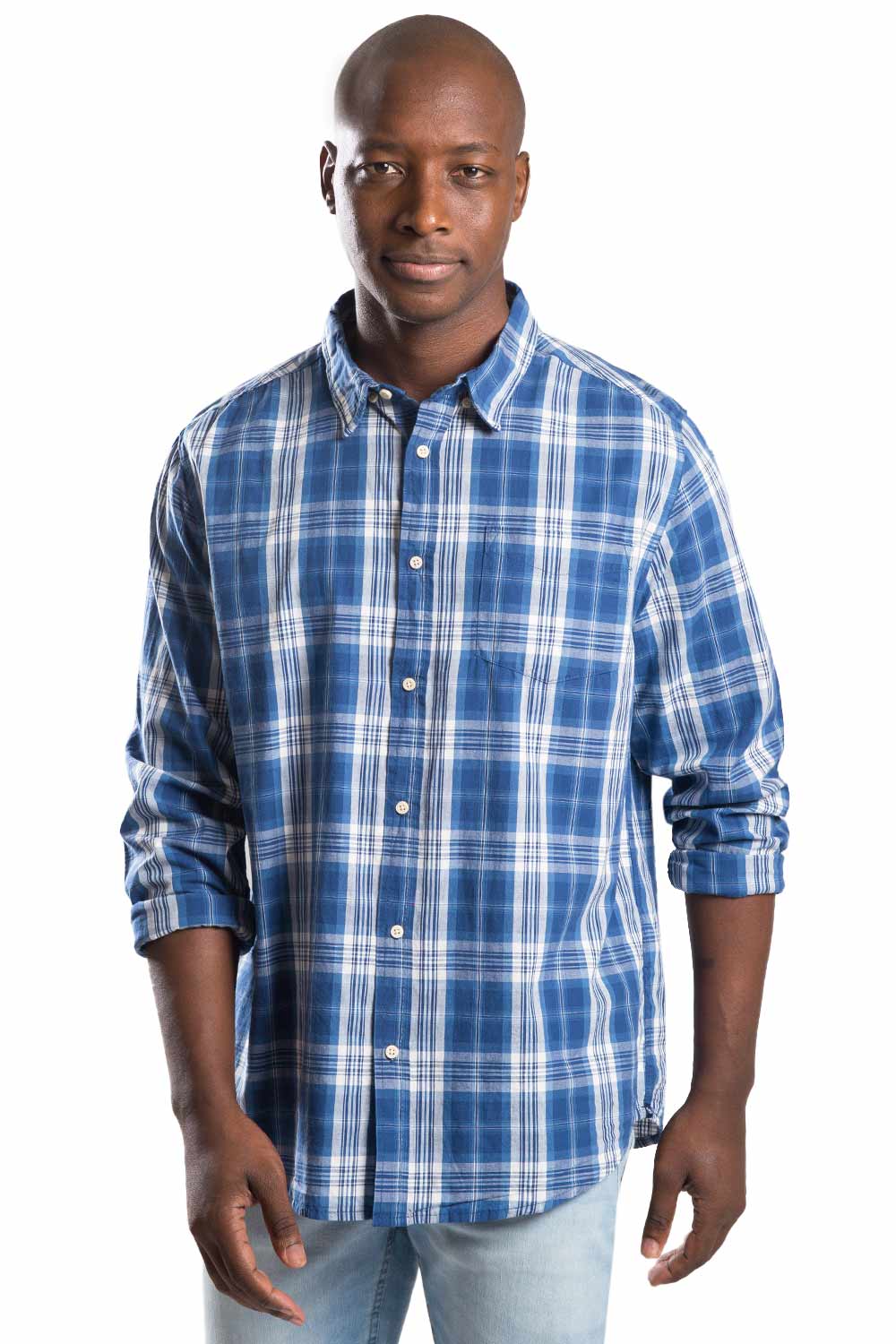 Top camisa xadrez com calça preta Store