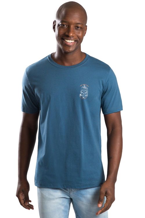 T-Shirt Estampada Kombi Azul