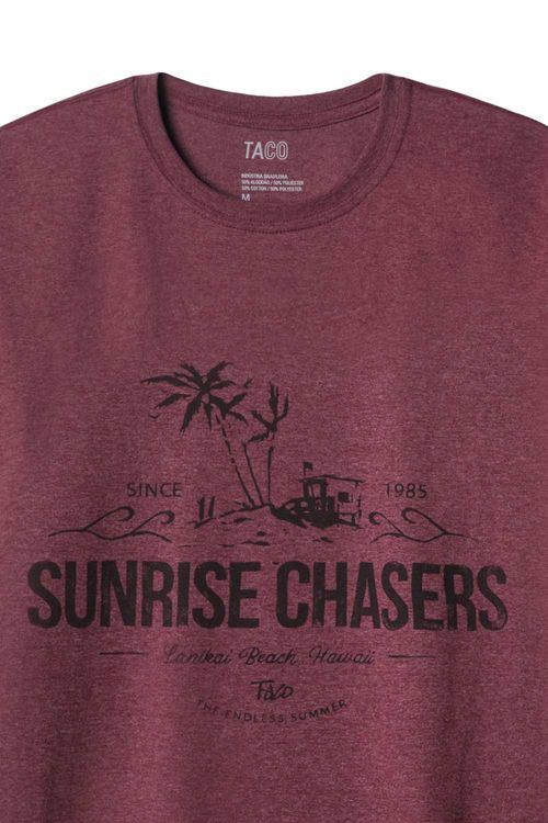 T-Shirt Estampada Summer Vinho