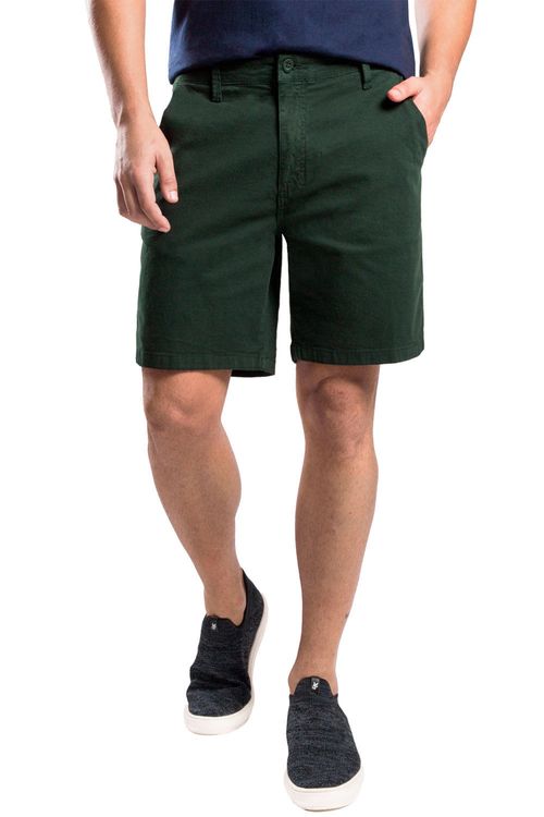 Bermuda Chino Flex Verde Escuro