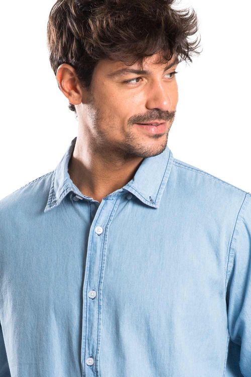 Camisa Jeans Azul