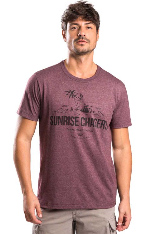 T-Shirt Estampada Summer Vinho