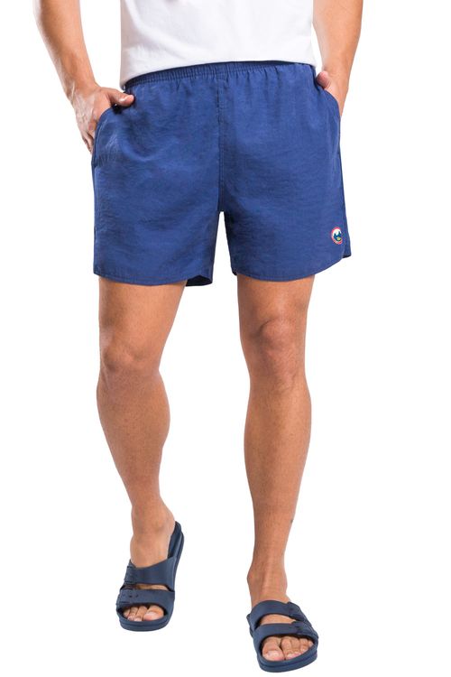 Short Liso Cupro Azul Marinho