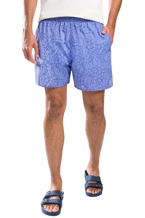 Short Estampado Turtle Azul Jeans