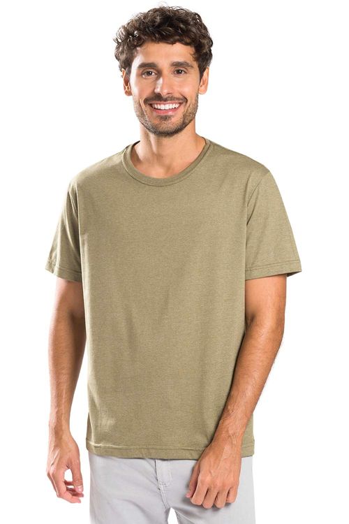 T-Shirt Básica Comfort Mescla Verde Militar