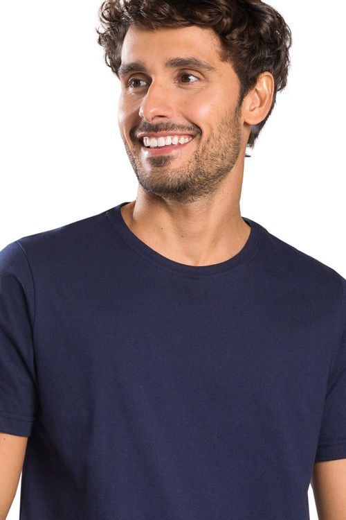 T-Shirt Básica Color Fit Azul Marinho