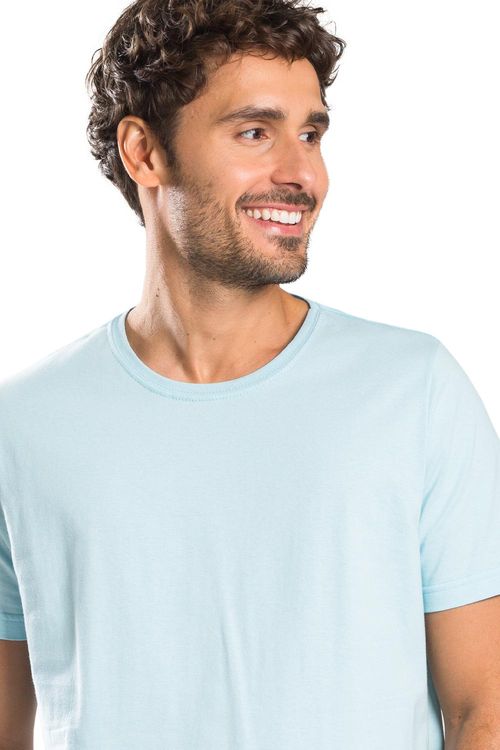 T-Shirt Básica Color Fit Azul Clara