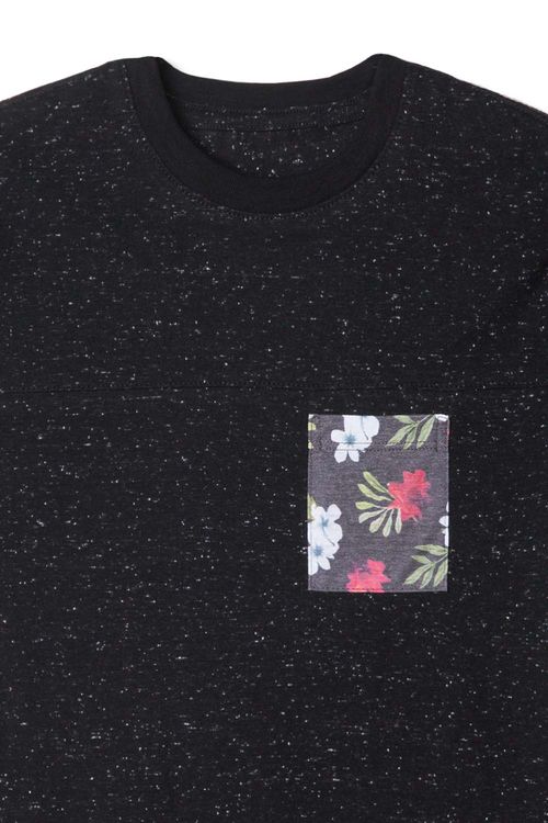 T-Shirt Infantil Com Bolso Preta