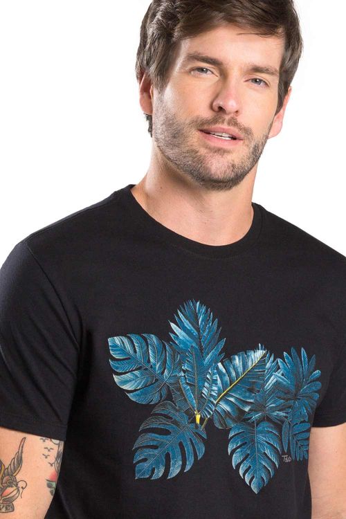 T-Shirt Estampada Preta