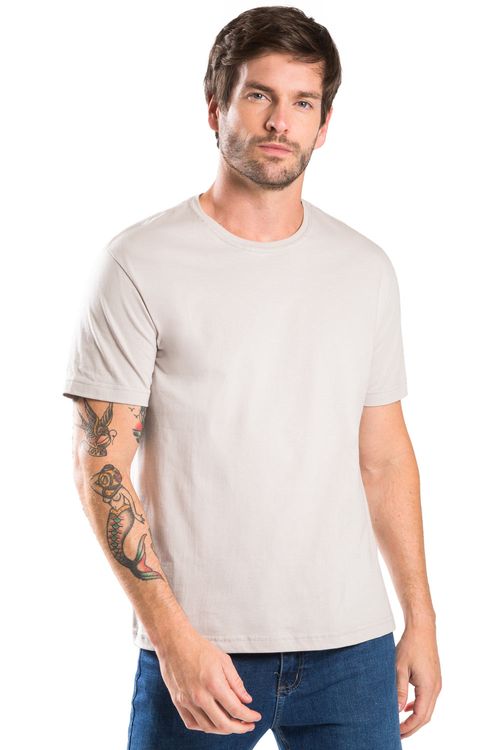 T-Shirt Básica Comfort Cinza