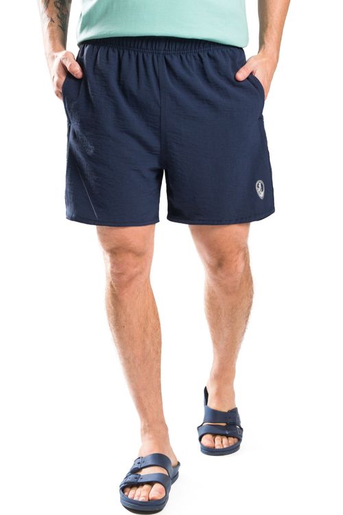 Short Liso Poli Flow Azul Marinho