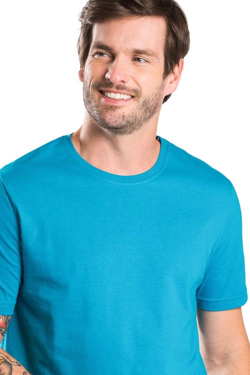 T-Shirt Básica New Comfort Azul Turquesa