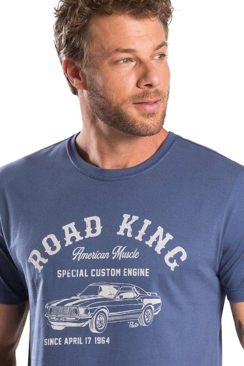 T-Shirt Estampada Azul