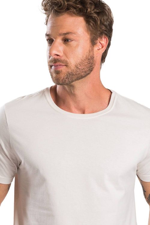 T-Shirt Básica Color New Fit Off White