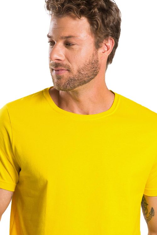 T-Shirt Básica Color New Fit Amarela
