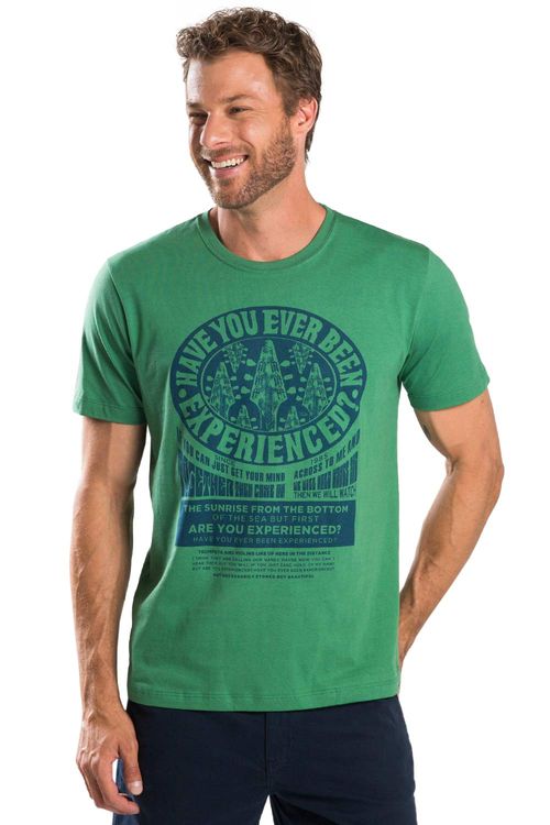 T-Shirt Estampada Guitarra Verde