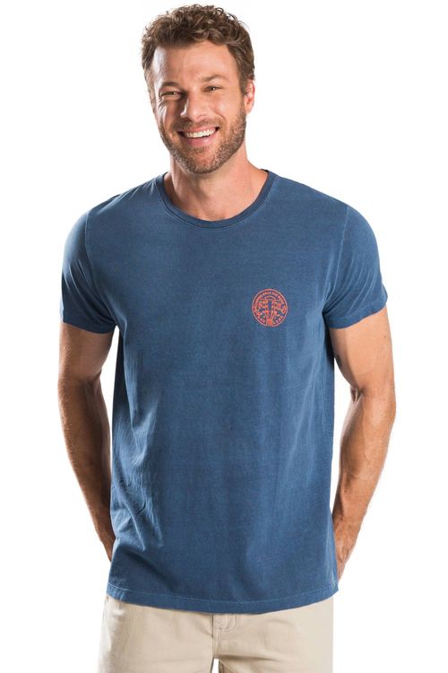 T-Shirt Estampada Estonada Bring Back Azul Marinho