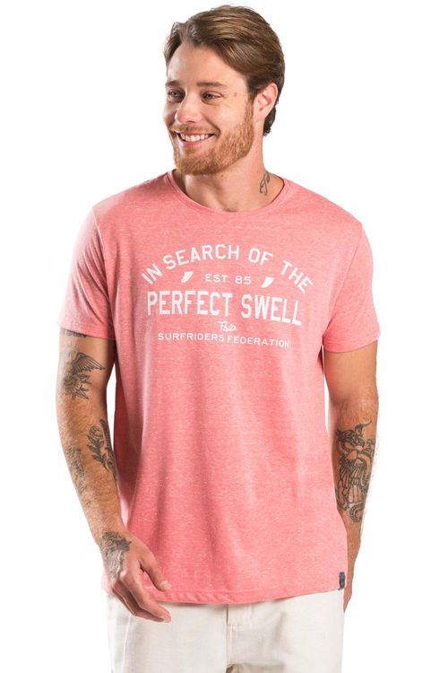 T-Shirt Botonê Desfribrado Salmao