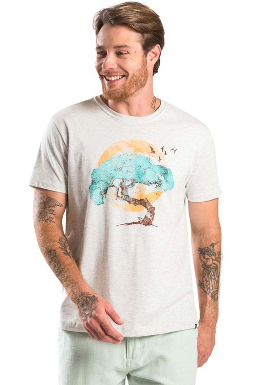 T-Shirt Estampada Tree Cru