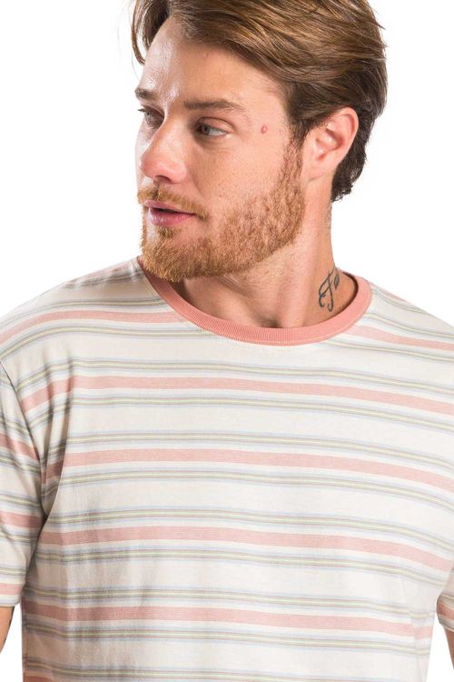 T-Shirt Fio Tinto Listrada Off White